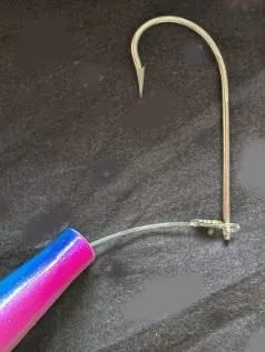 Плуг троллинговый Blue Marlin 25 см 315 гр. Blue Cedar Plug. Специальный крючок MUSTAD 10 0 NEEDLE EYE HOOK в подарок — изображение 7