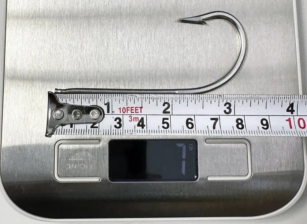 Плуг троллинговый Blue Marlin 25 см 315 гр. Blue Cedar Plug. Специальный крючок MUSTAD 10 0 NEEDLE EYE HOOK в подарок — изображение 5