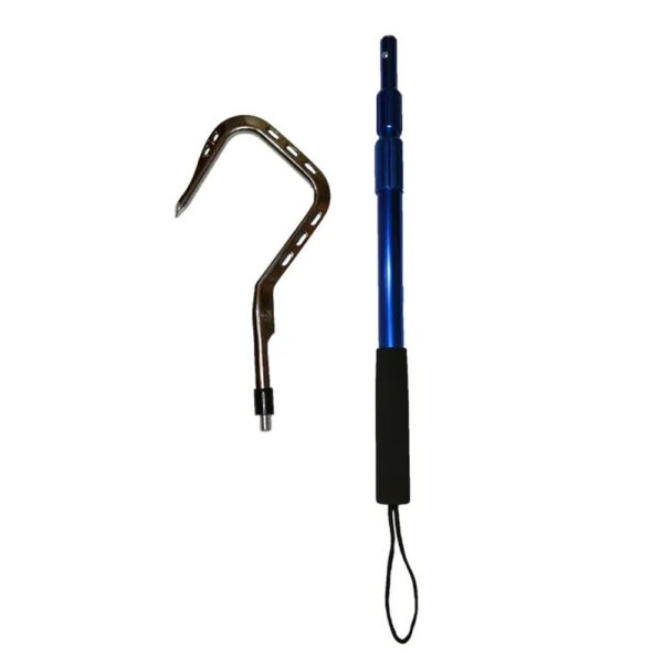 Багор BLUE MARLIN, голова 5" дюймов, из нержавеющей стали 304, раздвижной, с ручкой из морского алюминия, длина 55-150см — изображение 2