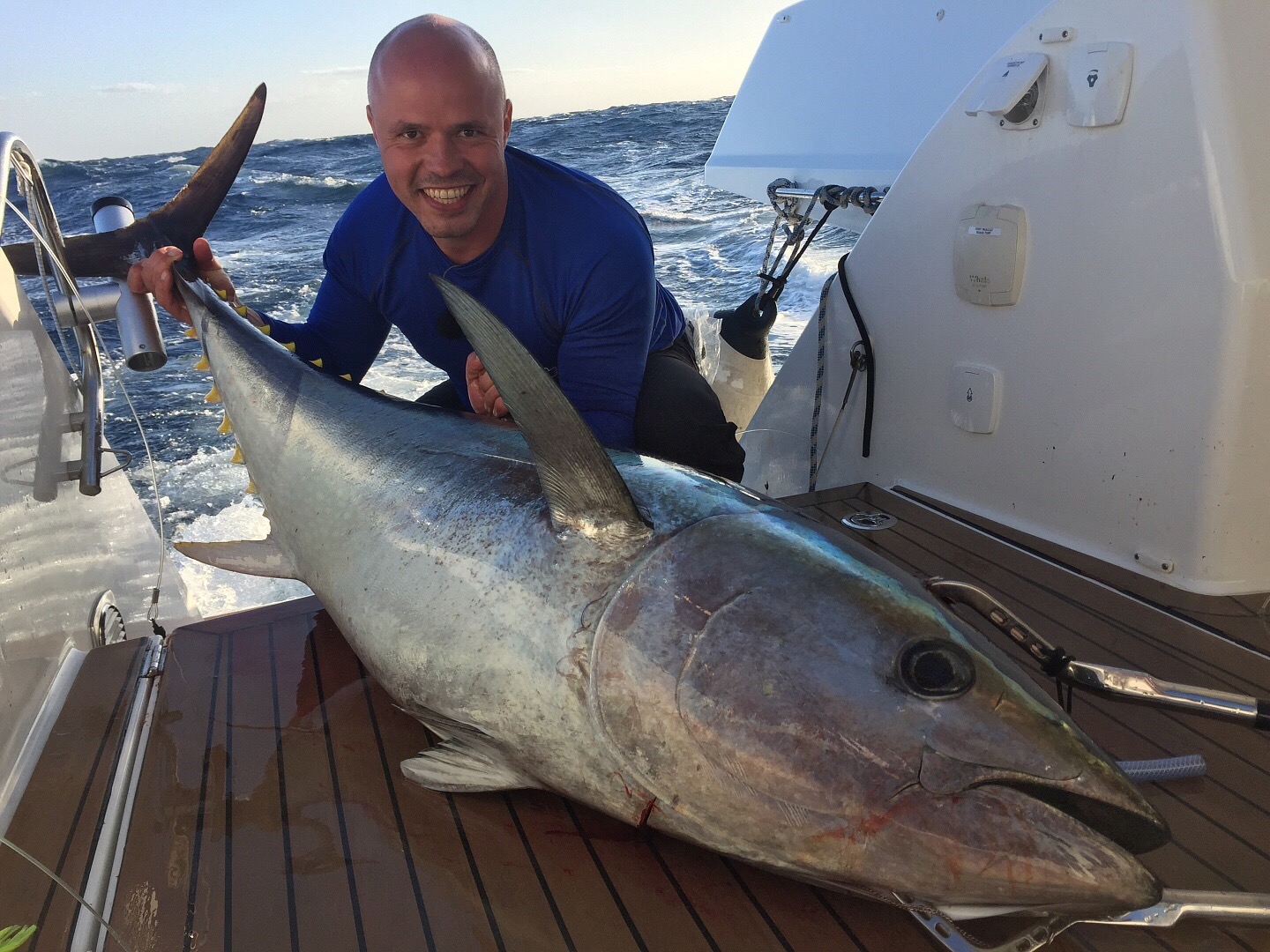 Багор BLUE MARLIN, голова 5" дюймов, из нержавеющей стали 304, раздвижной, с ручкой из морского алюминия, длина 90-180cm — изображение 8