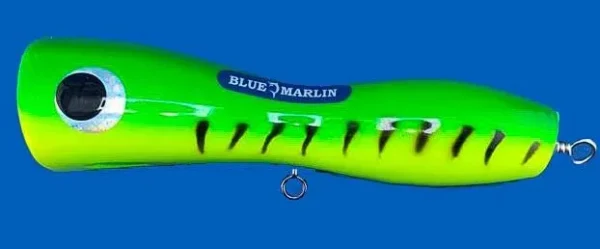 Поппер Blue Marlin Gt25 Yell 125гр 175мм  из канадского кедра с мощной арматурой для морской рыбалки — изображение 3