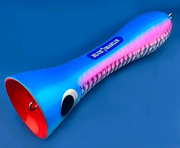 Поппер GT50 Blue 120g 220mm из канадского кедра с мощной арматурой для морской рыбалки