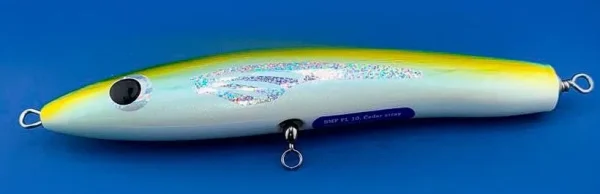 Поппер Слайдер FL10 LB 120g 220mm из канадского кедра с мощной арматурой для морской рыбалки — изображение 4