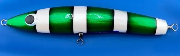 Поппер Слайдер FL10 GW 120g 220mm из канадского кедра с мощной арматурой для морской рыбалки — изображение 3