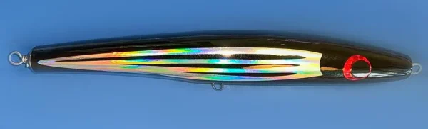 Поппер Слайдер FL4 Black 100g 220mm из канадского кедра с мощной арматурой для морской рыбалки