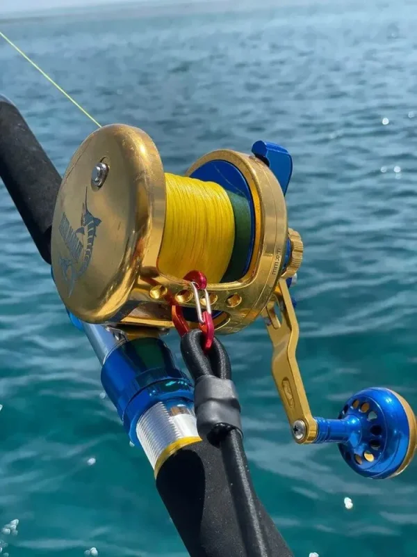 Катушка 2-х скоростная мультипликаторная BLUE MARLIN, BMF 12Л, леворукая. Две скорости, двойная тяга, две передачи 4.5:1/2.2:1 — изображение 5