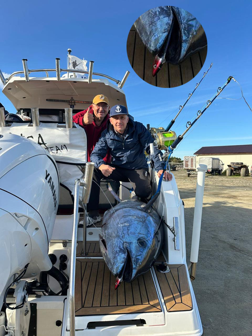 BMF Super Tuna 260 — Тонущие, высокоскоростные плуги для троллинга. Размер 26 см / 10,24 дюйма, вес 420 г / 14,8 унции, крючок BKK Lone Diabolo 13/0, 220lb. — изображение 3